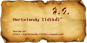 Hertelendy Ildikó névjegykártya